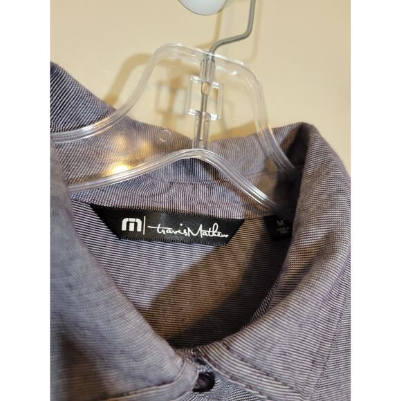 Travis Mathew Women's Polo Shirt Collared Lightweight Short Sleeve Gray Medium - Picture 3 of 7